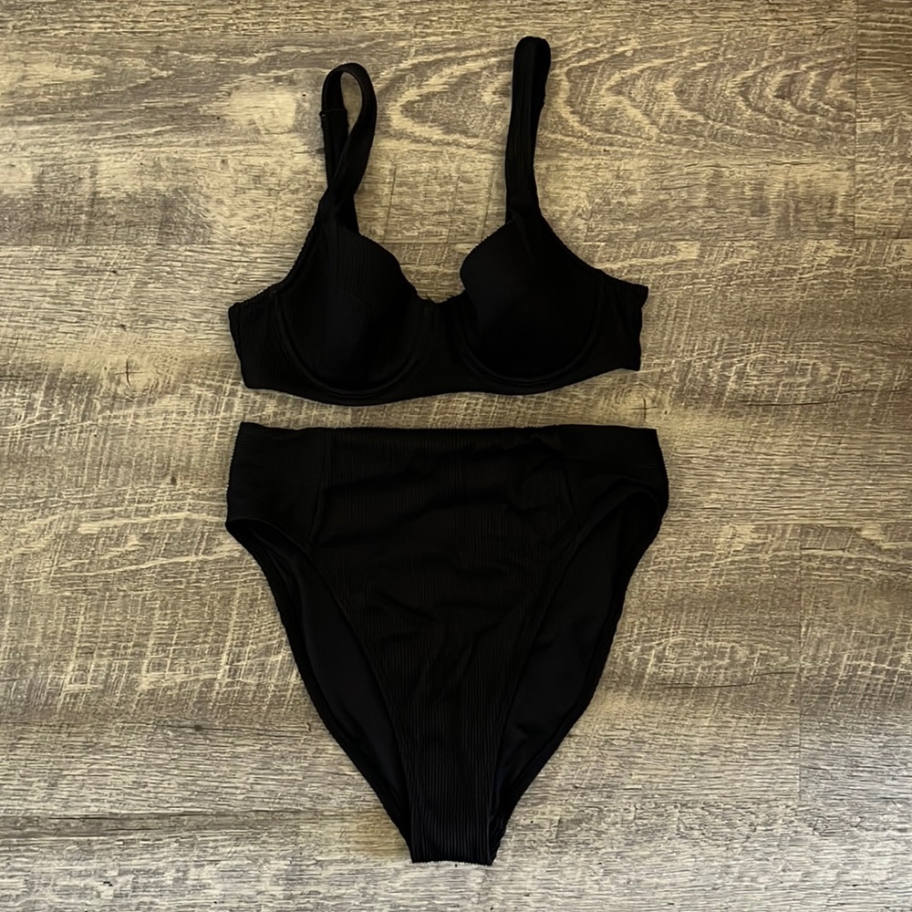Old Navy Retro Black Bikini Top with Underwire